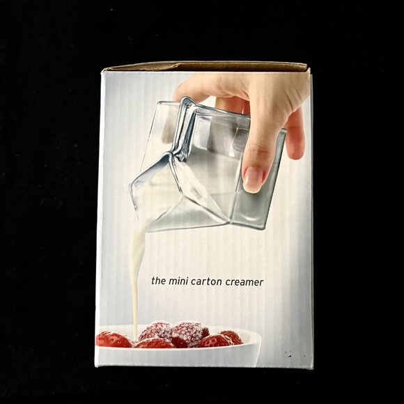 NWOT ‘Half Pint Mini Carton Creamer’ Hand Blown-Glass - Picture 5 of 7